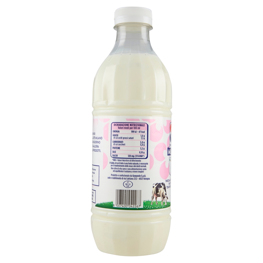 Centrale del Latte Milano Parzialmente Scremato Pastorizzato a Temperatura Elevata 1 L